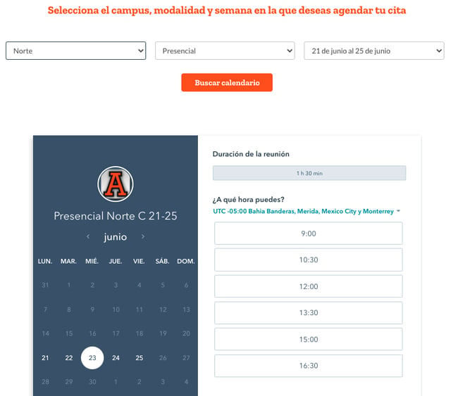 calendario de hubspot