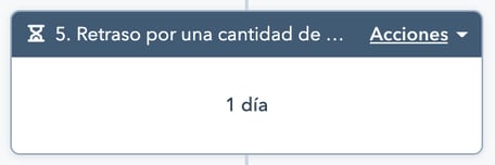 Retraso de tiempo en workflows de hubspot