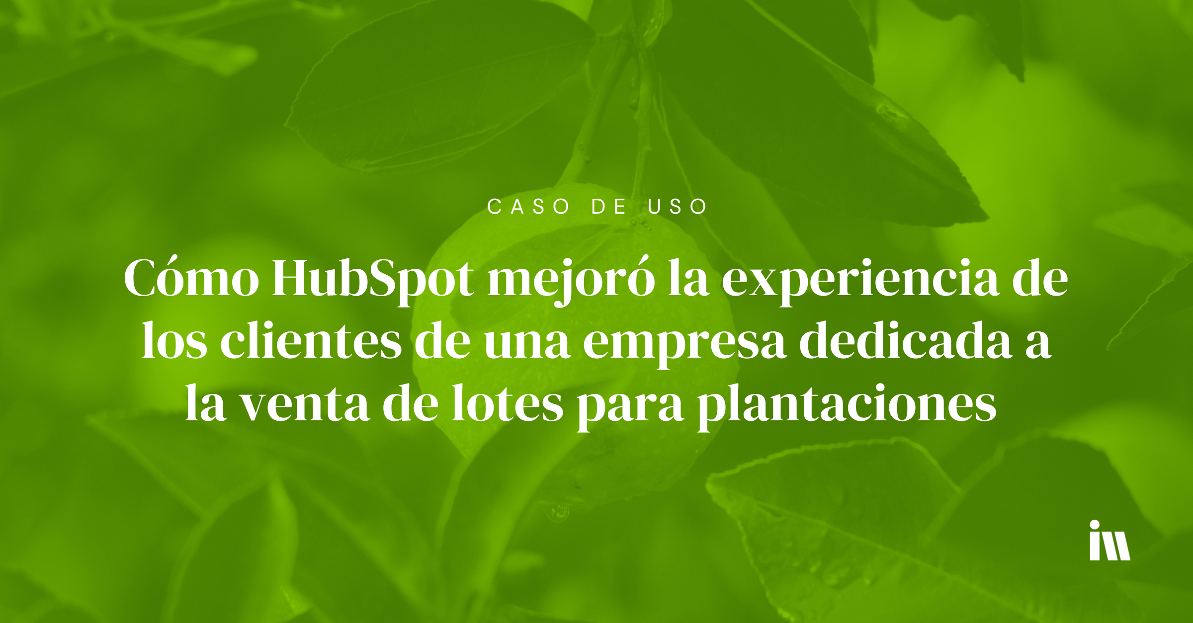 Cómo HubSpot mejoró la experiencia de los clientes de una empresa dedicada a la venta de lotes para plantaciones