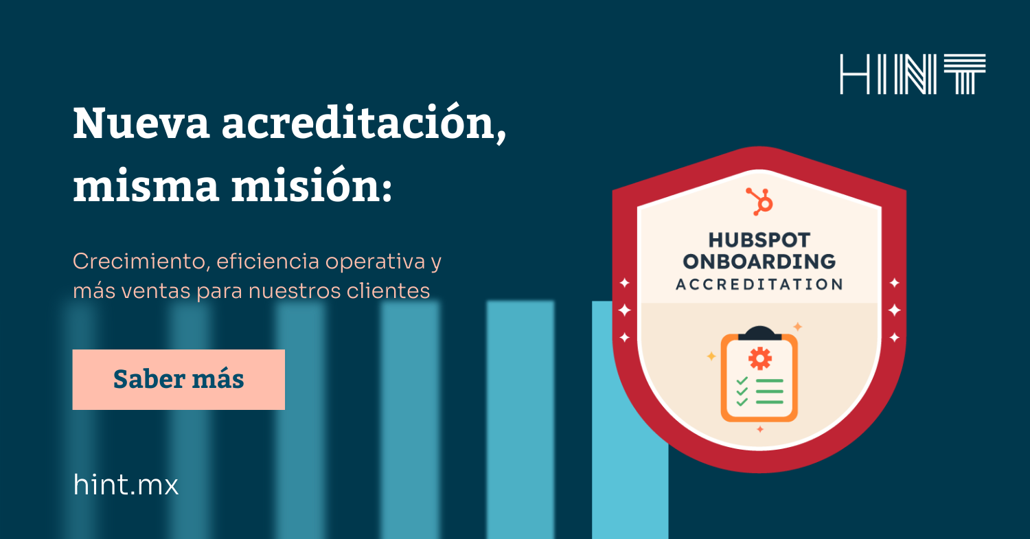 Hint obtiene la acreditación HubSpot Onboarding Accreditation